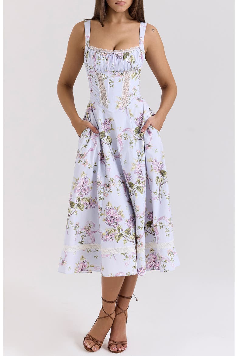 Kim Midi Sundress, Main, color, PINK FLORAL PRNT
