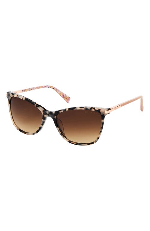 Ted Baker London 56mm Gradient Cat Eye Sunglasses In Brown