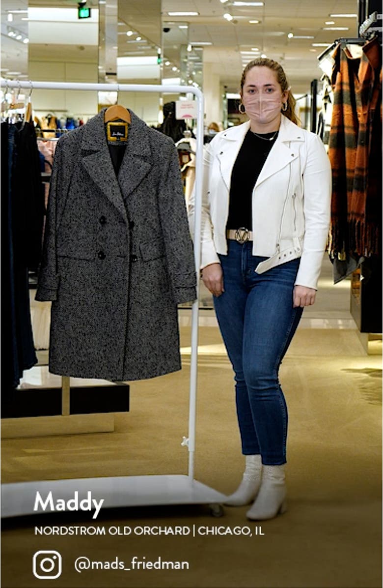 Notch Collar Tweed Coat, sales video thumbnail