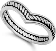 SAMUEL B. Sterling Silver Cable Motif Ring