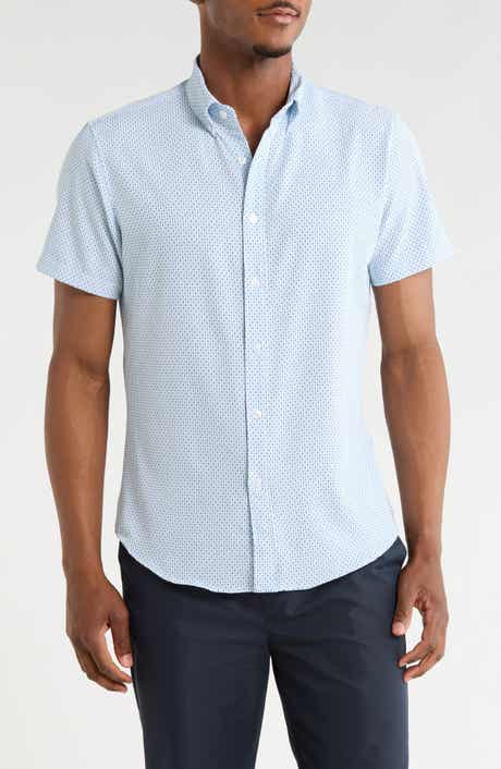DENIM AND FLOWER Geometric Print Button-Up Shirt
