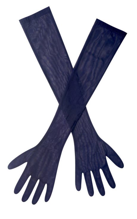 Ora Mesh Opera-Length Gloves