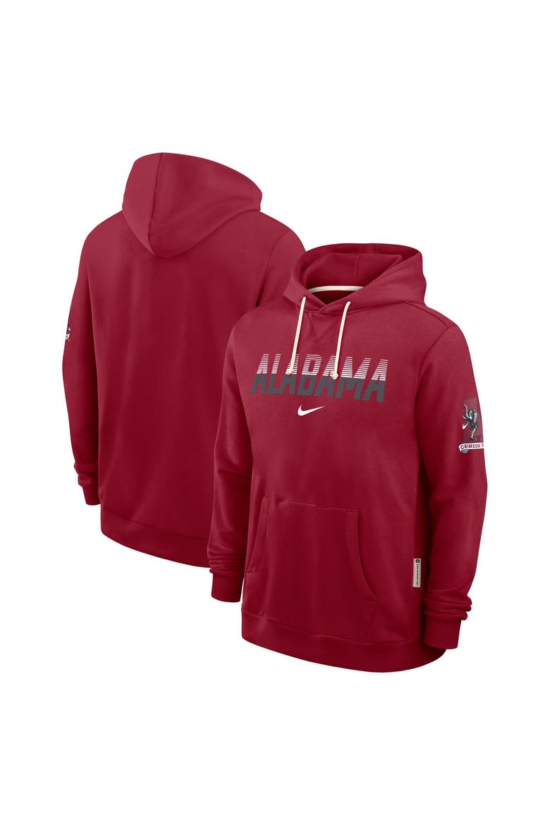 Men's Nike Crimson Alabama Crimson Tide 2026 Sideline Standard Issue Dri-FIT Hoodie, Alternate, color, Crimson