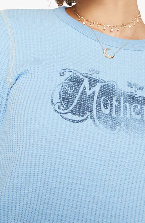 Mother The Itty Bitty Goodie Goodie Thermal Faded T-shirt In Blue