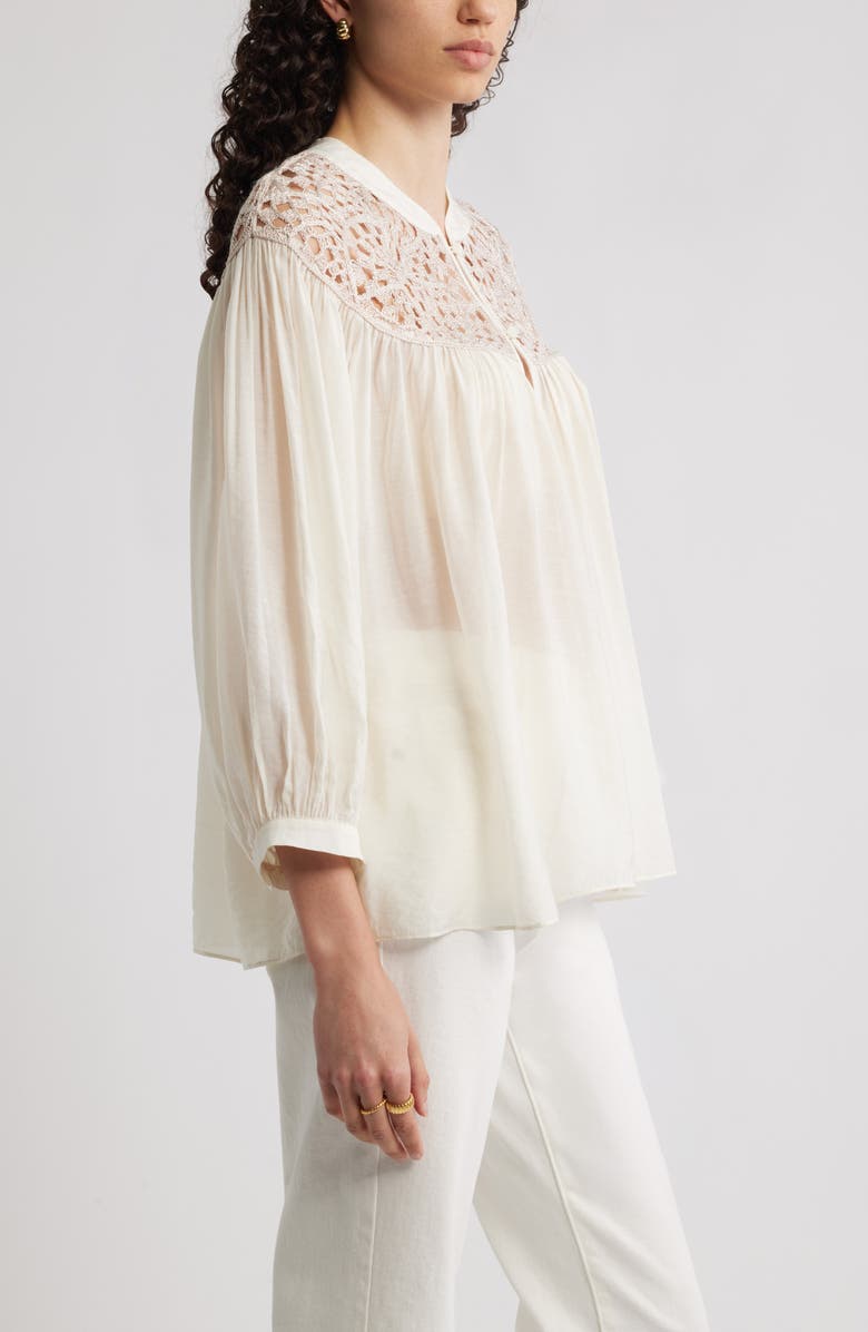 Nordstrom Open Stitch Top, Alternate, color, Ivory Tofu Combo