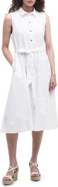 Barbour Reil Sleeveless Stretch Cotton Shirtdress
