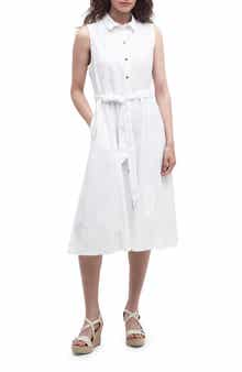Barbour Reil Sleeveless Stretch Cotton Shirtdress