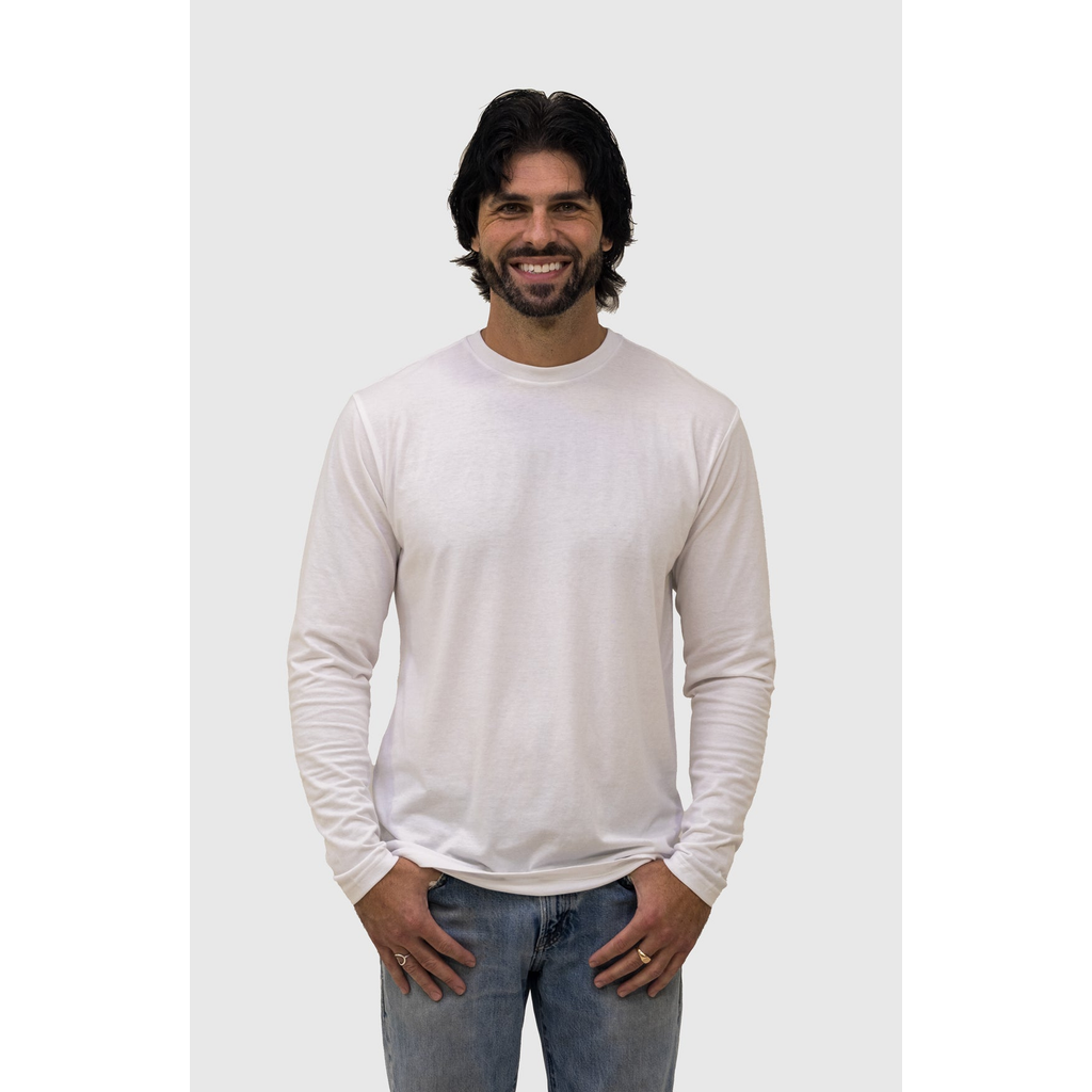 Epic Fits Standard Long Sleeve Crew Neck T-shirt 3-pack In White