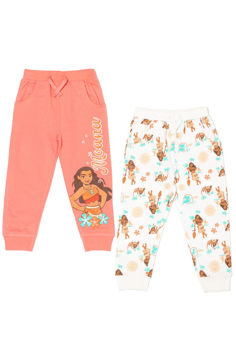 Disney Princess 2-Pack Pants, Main, color, Moana Multicolor