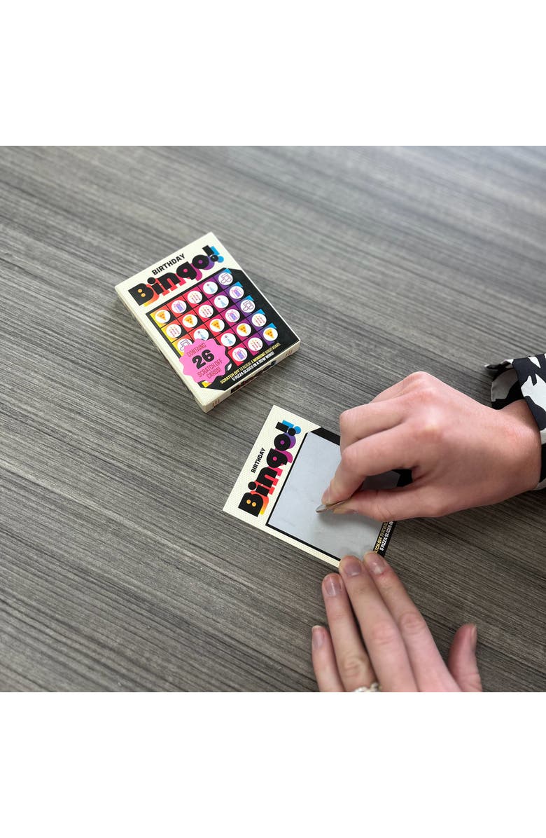 Grand Prix International Birthday Bingo Scratch Card Party Game, Alternate, color, Multicolored