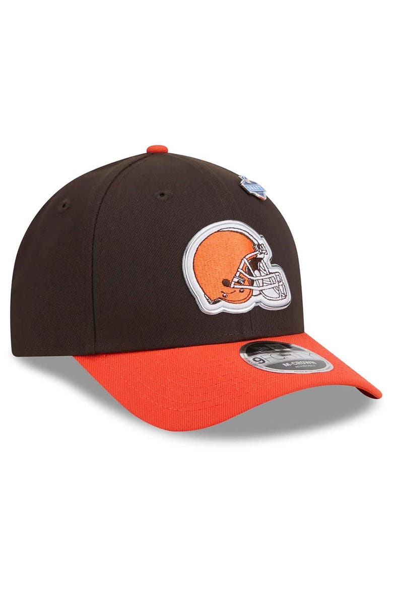Men's New Era  Brown/Orange Cleveland Browns 2026 NFL Draft 9FORTY M-Crown Adjustable Hat, Alternate, color, Brown