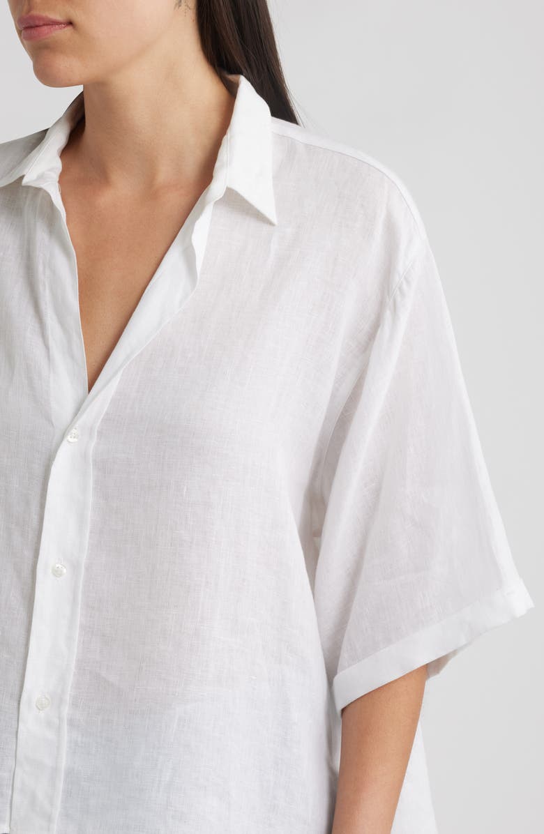 Frank & Eileen Short Sleeve Linen Button-Up Shirt, Alternate, color,