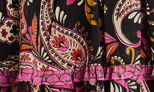 CITY CHIC CITY CHIC HOLLIE PRINT LONG SLEEVE TIERED DRESS