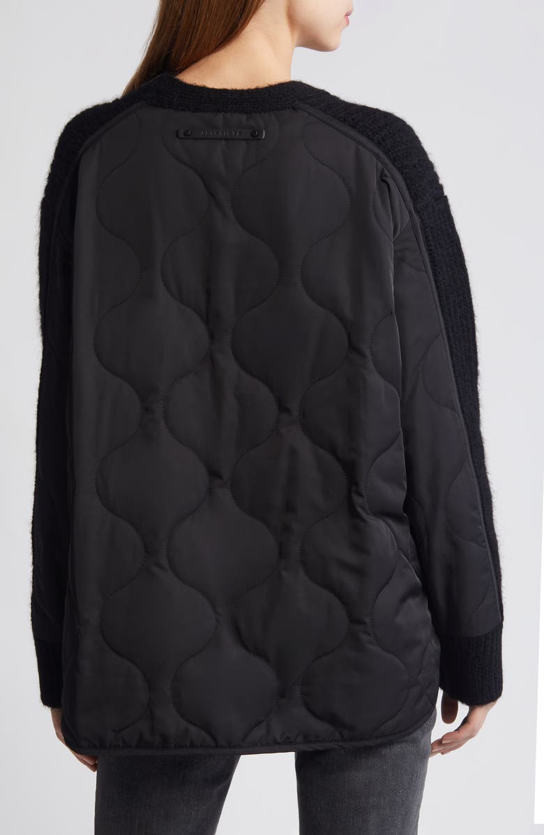 AllSaints Hopper Cardigan with Quilted Lining, Alternate, color,