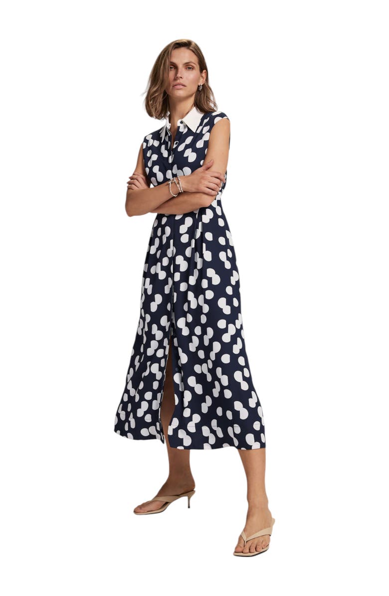 MINT VELVET Spot Halter Shirt Midi Dress, Main, color, 