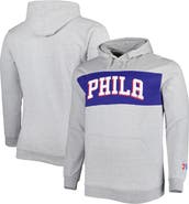 FANATICS Men's Fanatics Branded Heather Gray Philadelphia 76ers Big & Tall Wordmark Pullover Hoodie