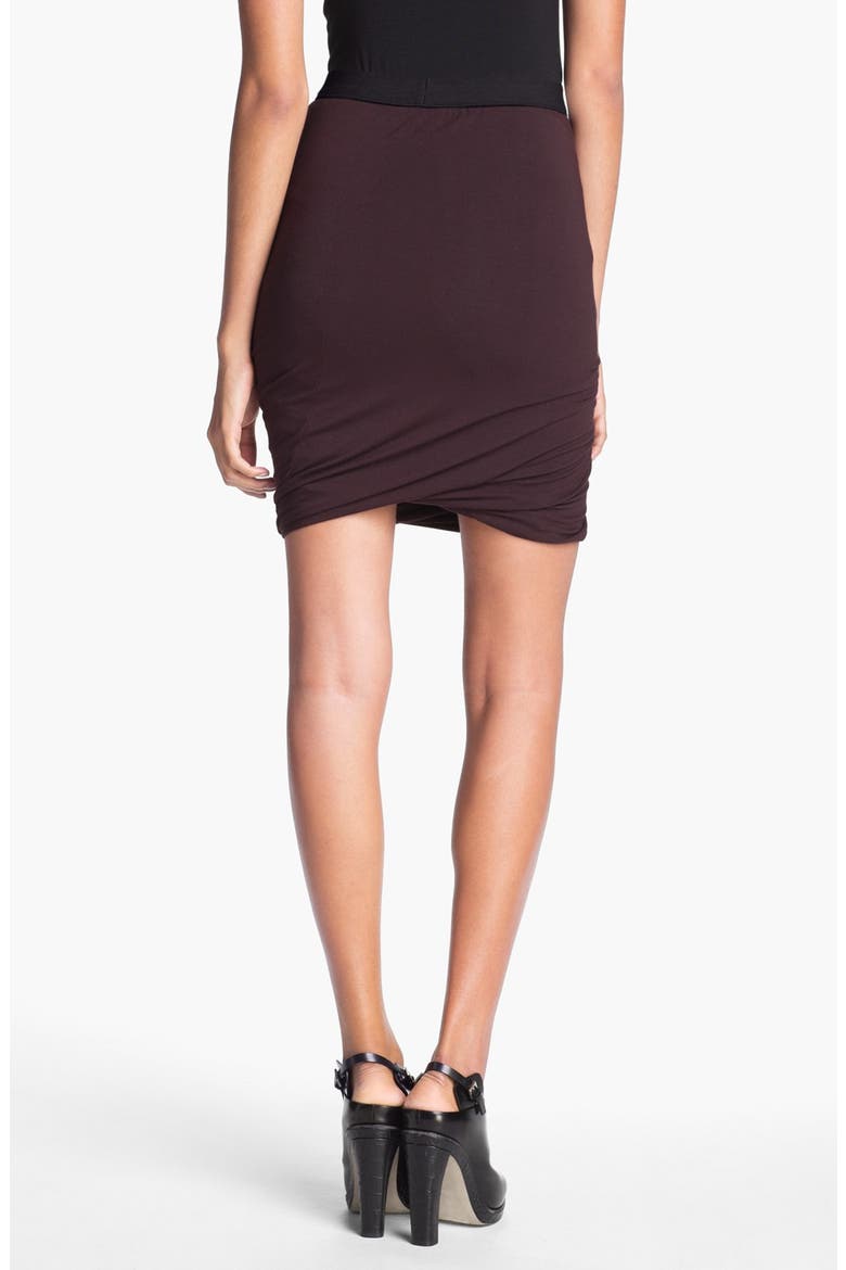 T by Alexander Wang Twisted Hem Skirt, Alternate, color, IODINE