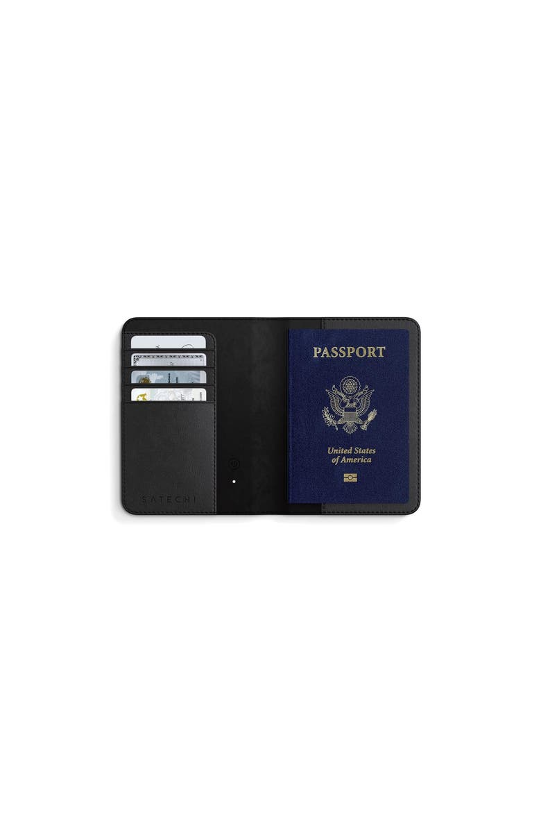 Satechi Vegan Leather FindAll Passport Cover, Main, color, Black