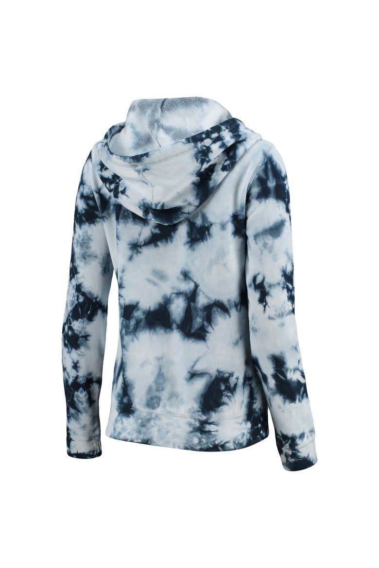 Women's New Era Navy Tennessee Titans Tie-Dye Fleece Full-Zip Hoodie, Alternate, color, Navy