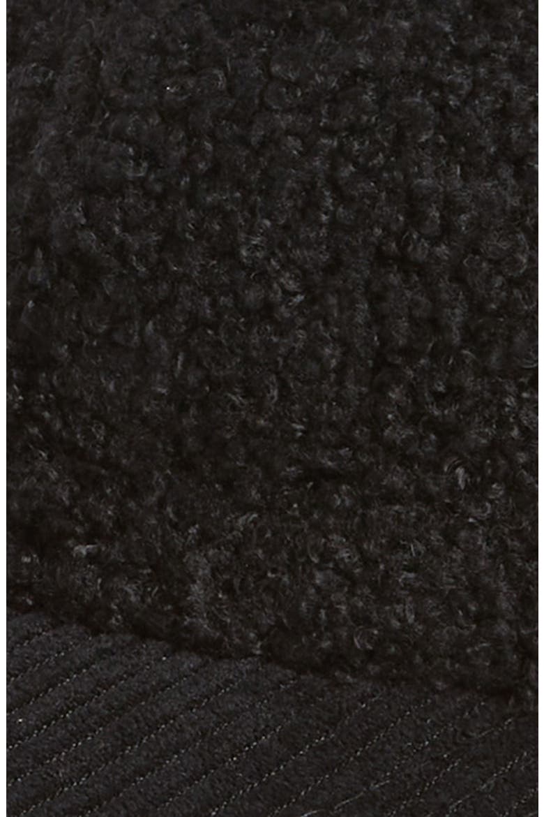 High Pile Fleece Baseball Cap, Alternate, color, BLACK