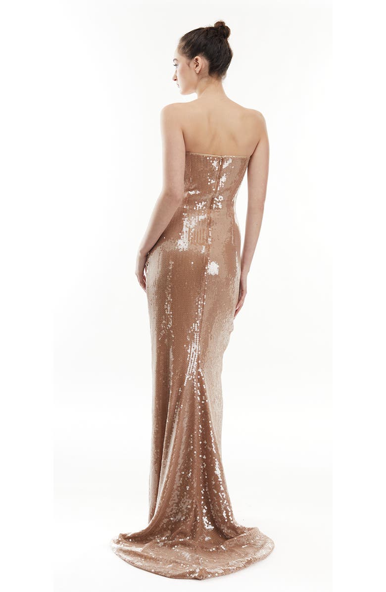 Mother of All Amaya Sequins Dress, Alternate, color, Brown