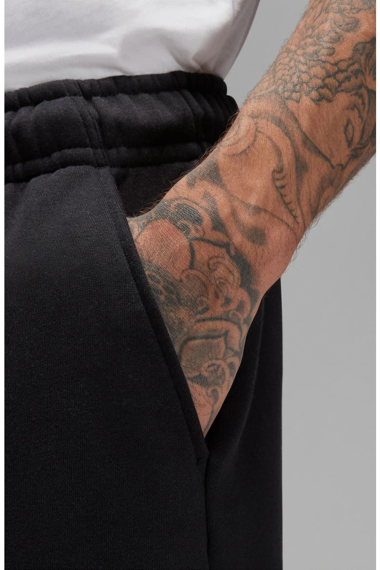 Essentials Fleece Sweat Shorts, Alternate, color, 010 BLACK/WHITE