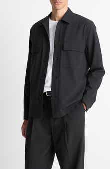 Vince Stretch Wool Blend Shirt Jacket