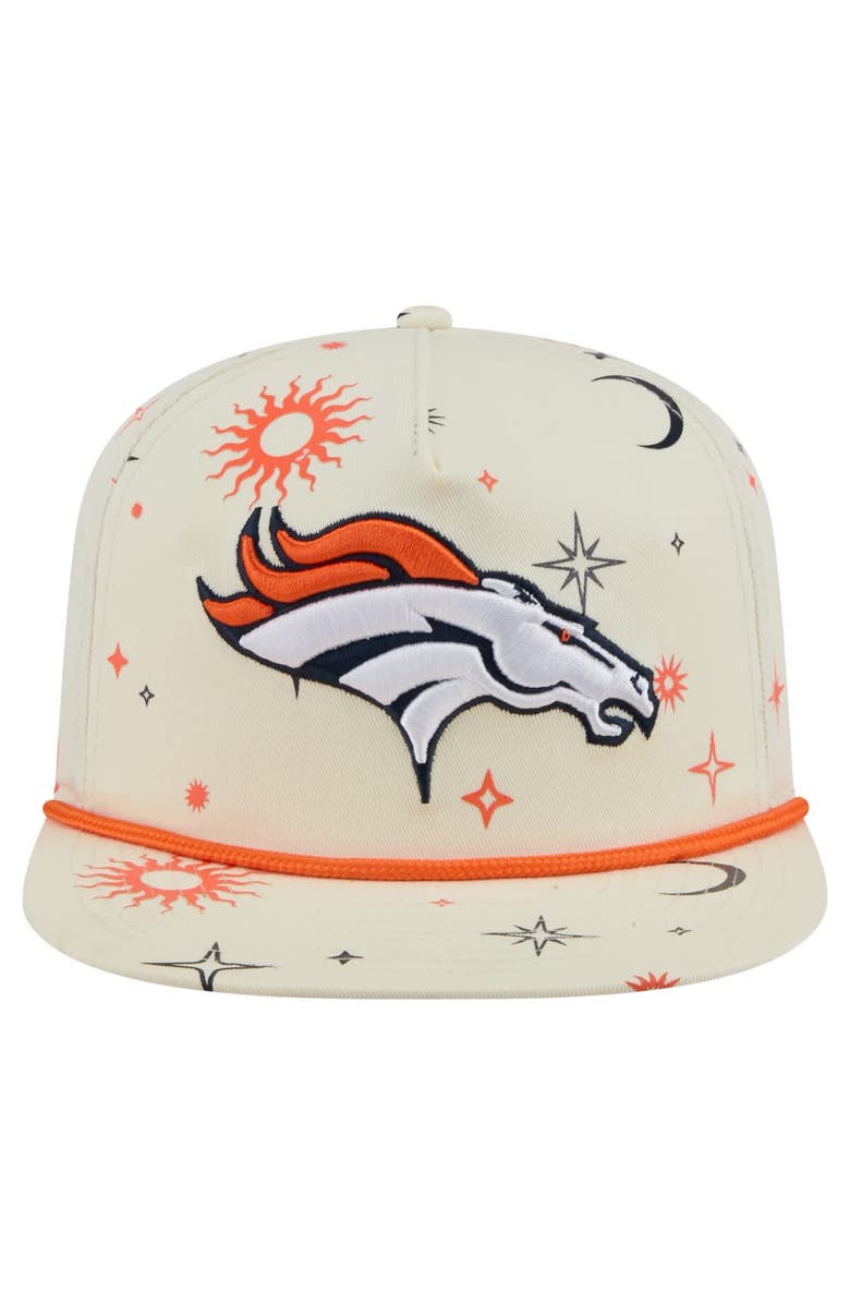 New Era Men's New Era Cream Denver Broncos Celestial Golfer Adjustable Hat, Alternate, color, 