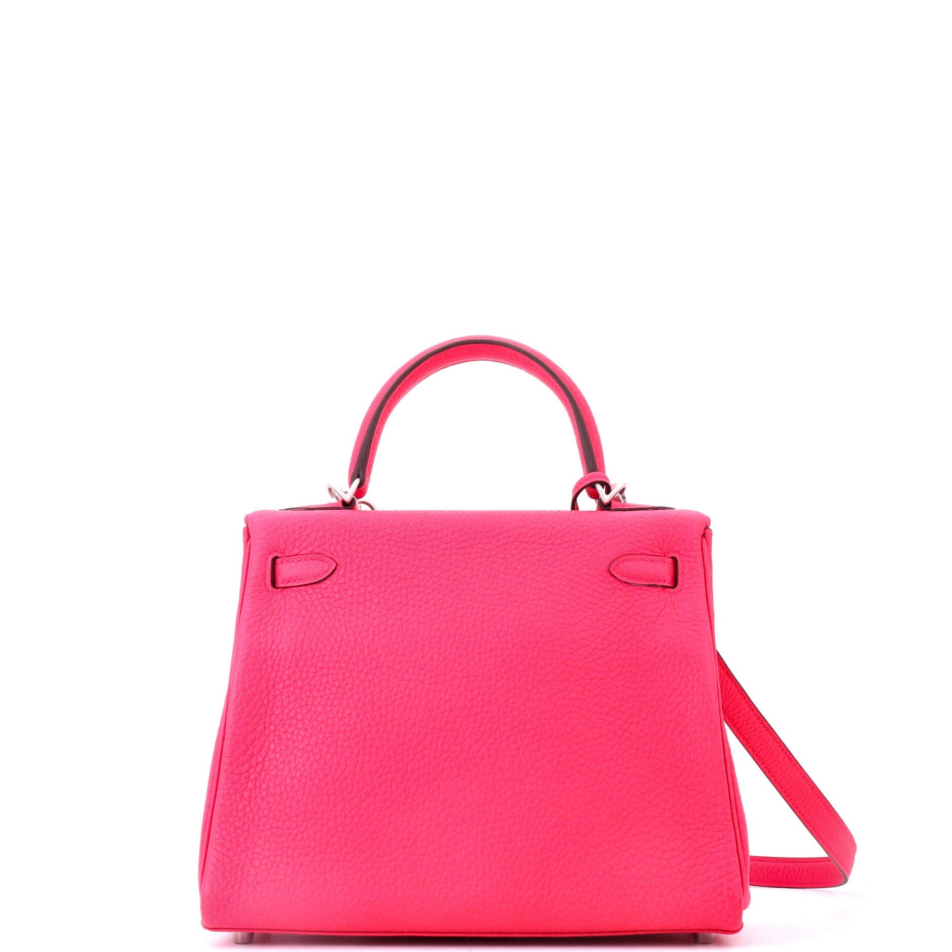 Kelly Handbag Bicolor Clemence with Brushed Palladium Hardware 25, Alternate, color, Pink