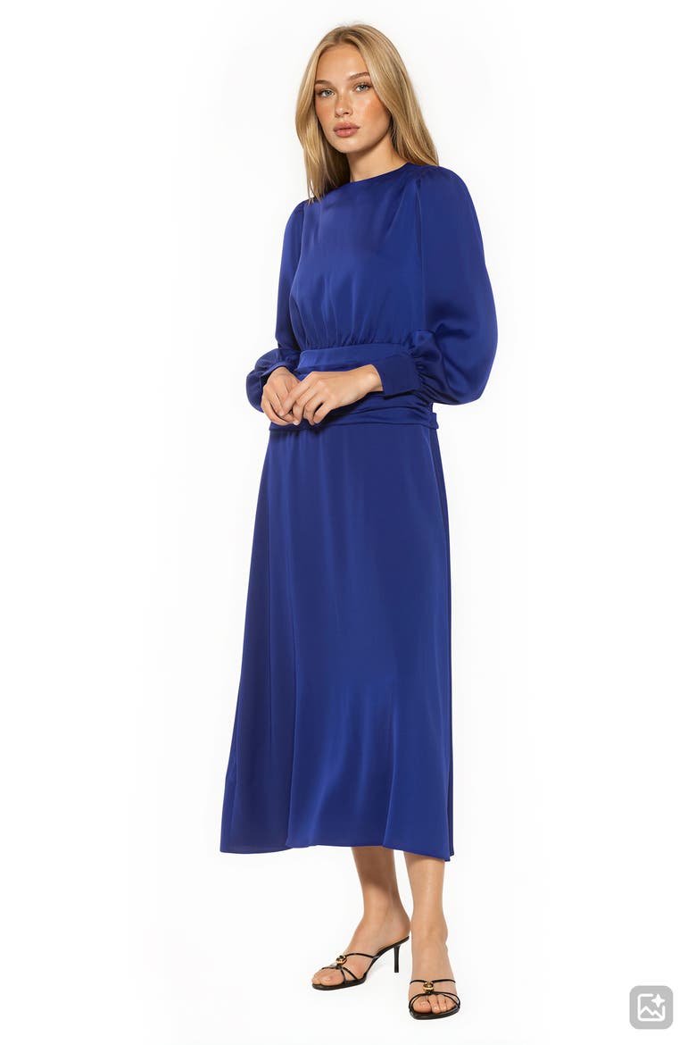 Maeve Long Sleeve Midi Dress, Alternate, color, COBALT