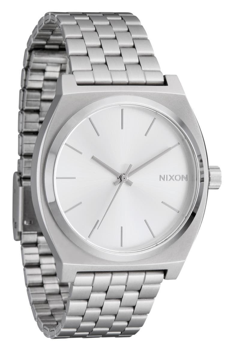 The Time Teller Bracelet Watch, 37mm, Alternate, color, ALL SILVER