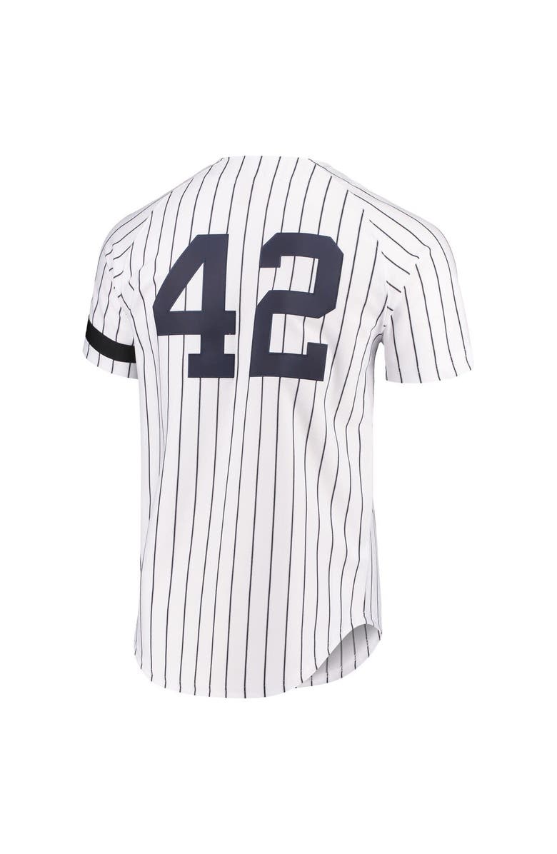 Mitchell & Ness Men's Mariano Rivera Mitchell & Ness White New York Yankees Authentic Jersey, Alternate, color, 