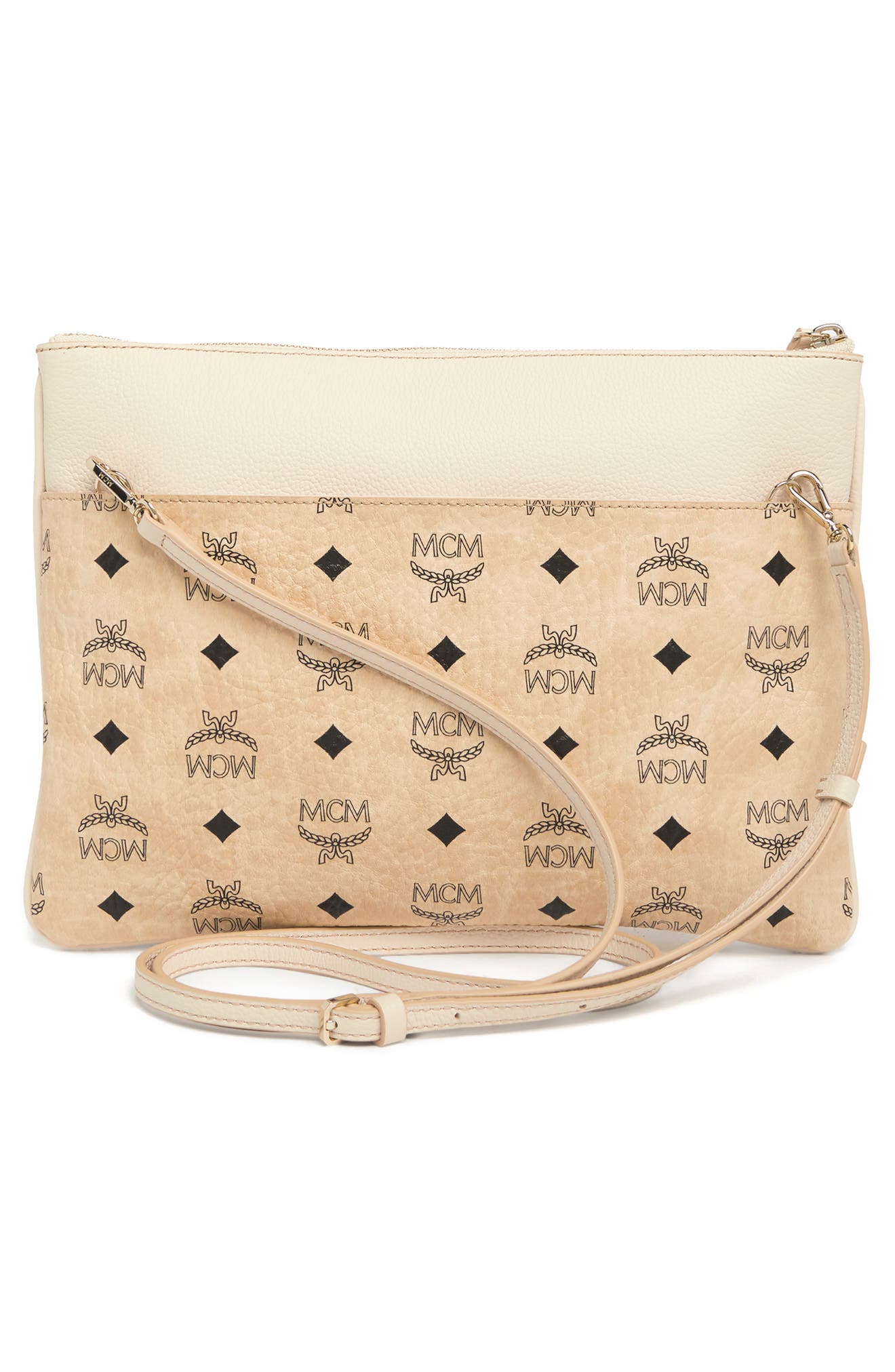 MCM Large Leather Crossbody Bag, Alternate, color, 