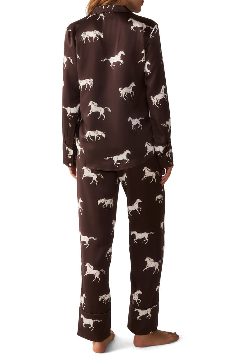 Silk Pajamas, Alternate, color, BROWN