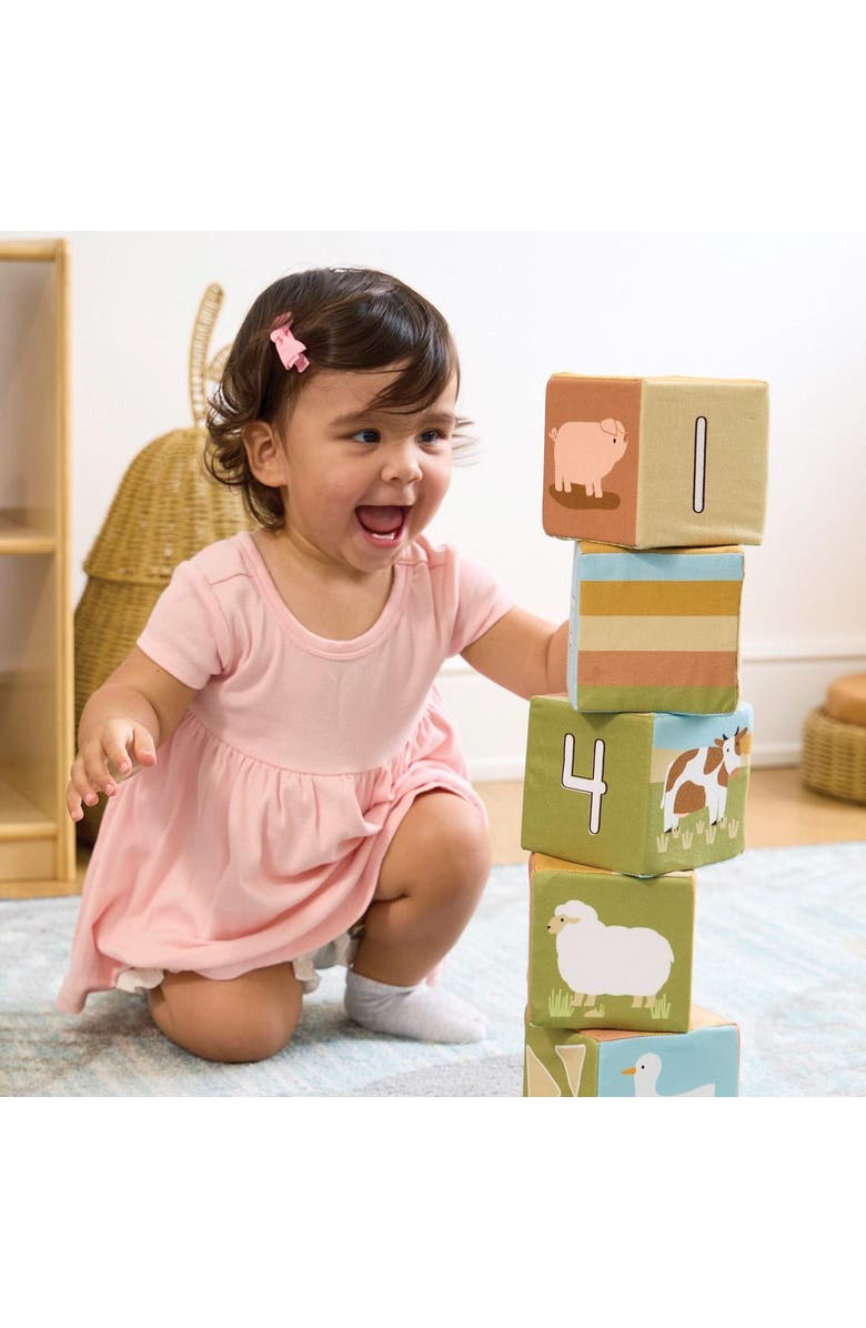 Kaplan Early Learning Company Farm Animal Soft Blocks - 6 Pieces, Alternate, color, Multicolored