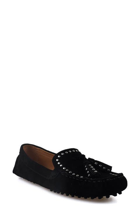 Serinna Studded Tassel Driving Loafer (Women)