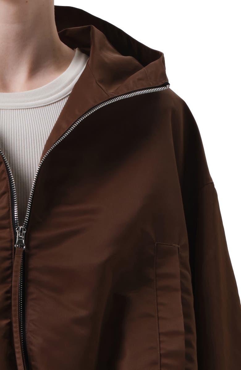 Citizens of Humanity Crop Cotton Taffeta Windbreaker, Alternate, color, Brown