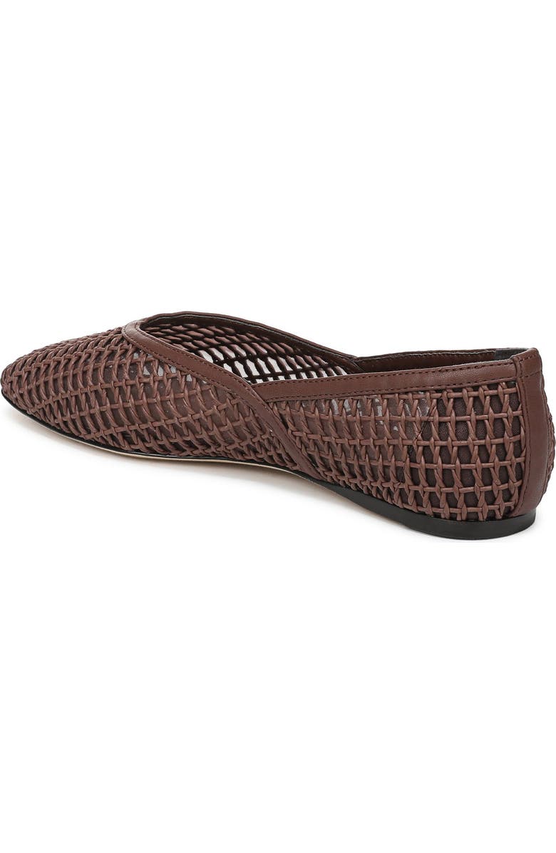 SARTO by Franco Sarto Flexa Square Toe Mesh Flat, Alternate, color, Coffee Bean