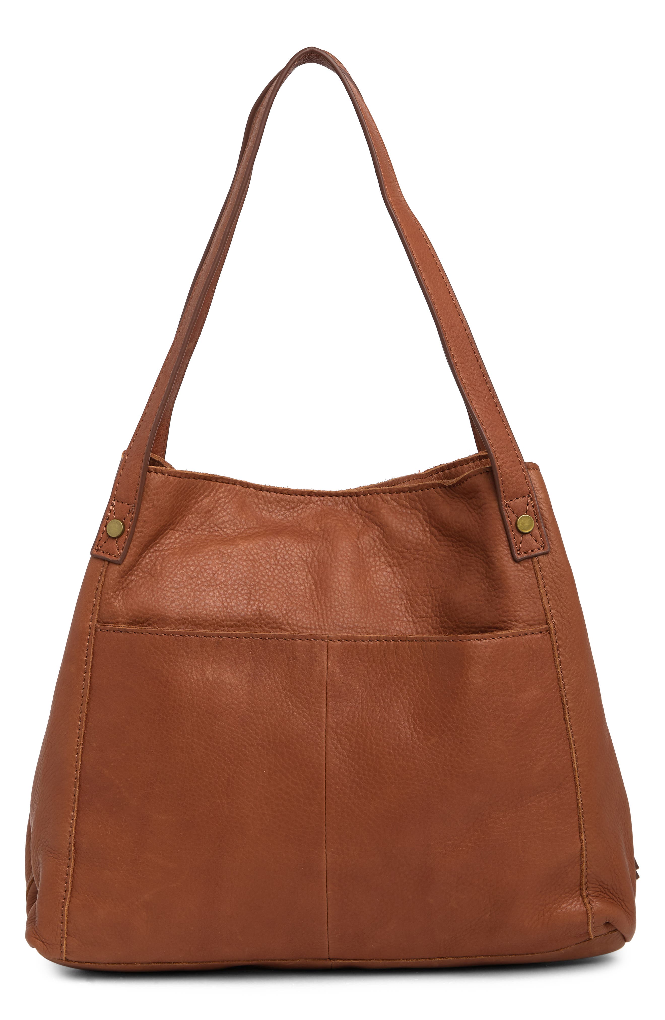 AMERICAN LEATHER CO. Liberty Shopper Bag, Alternate, color, Brandy