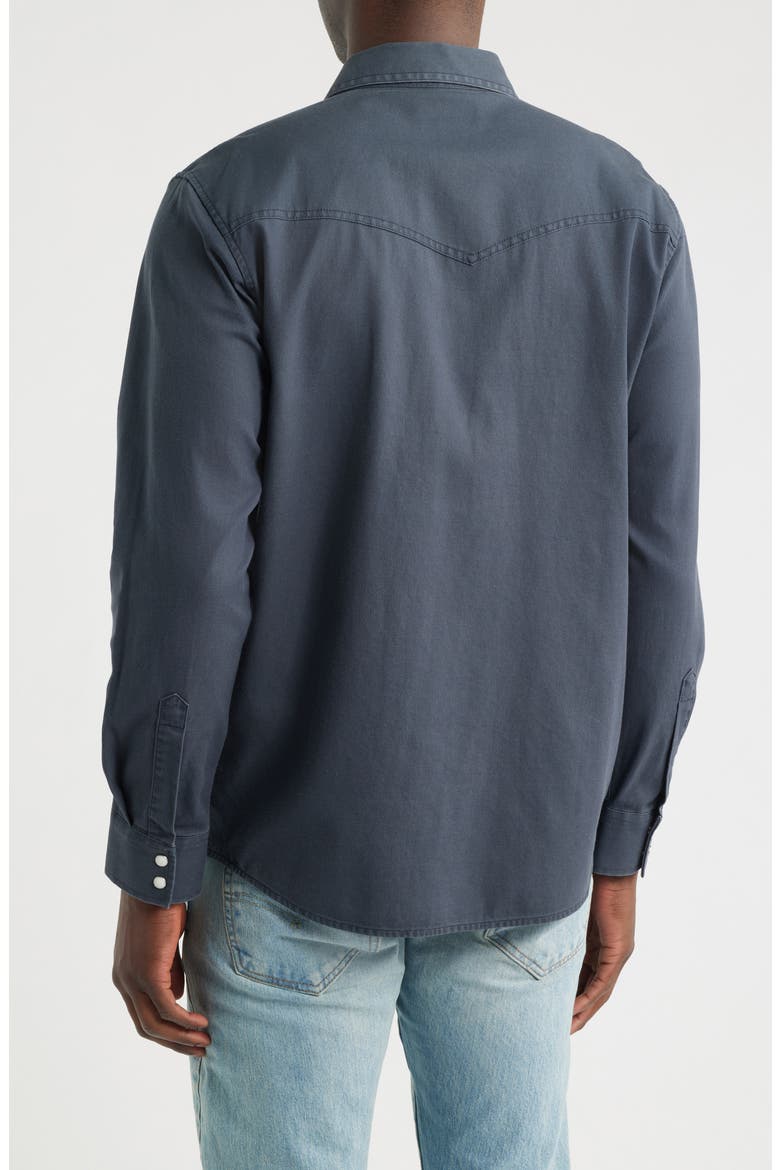 Dillon Cotton Twill Snap-Up Western Shirt, Alternate, color, WASHED BLUE