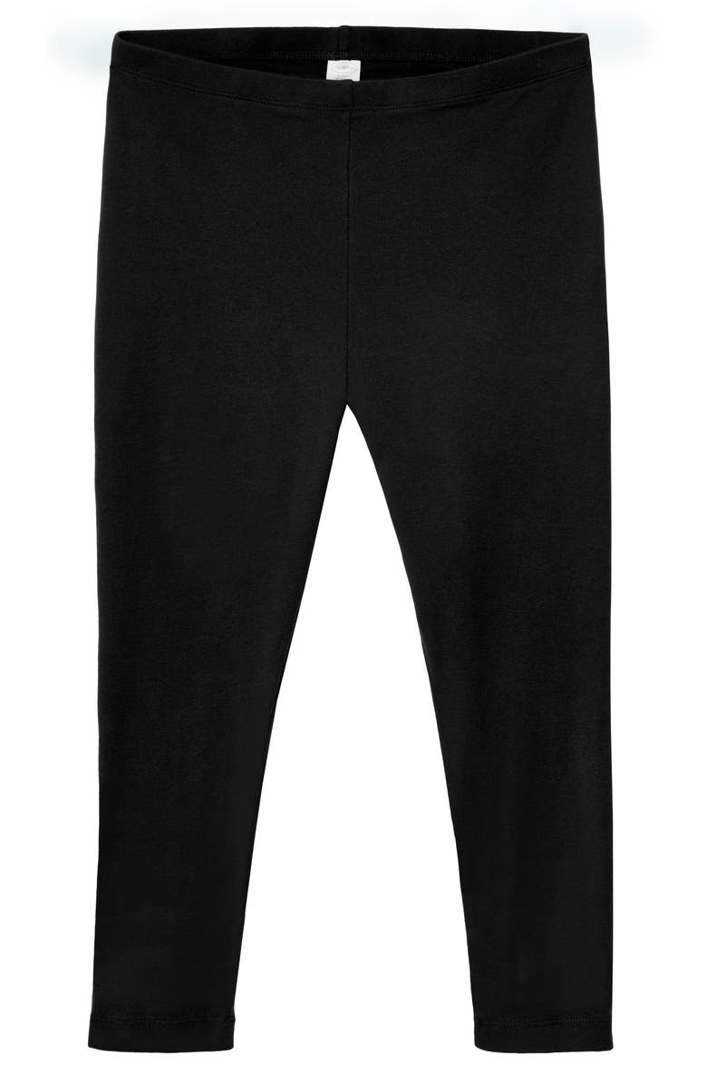 CITY THREADS Women's Soft 100% Cotton Everyday Wear Leggings, Alternate, color, Black