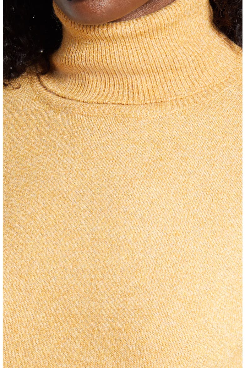 Brilliant Turtleneck Long Sleeve Sweater Dress, Alternate, color, BUCKTHORN BROWN