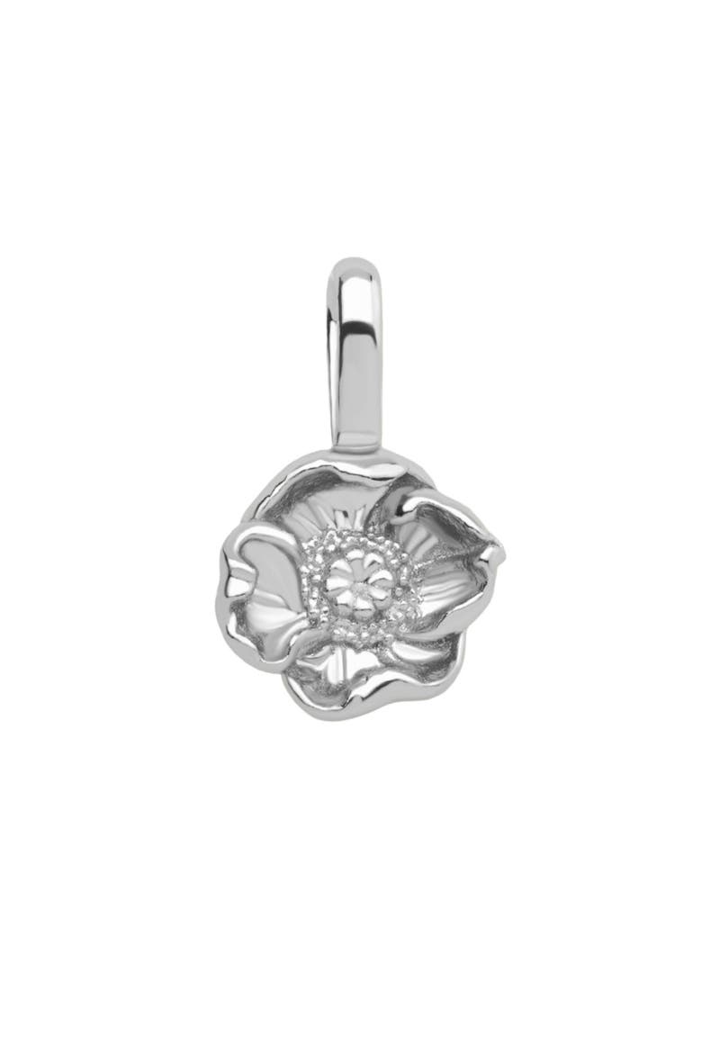 Birth Flower Charm, Main, color, August - Silver