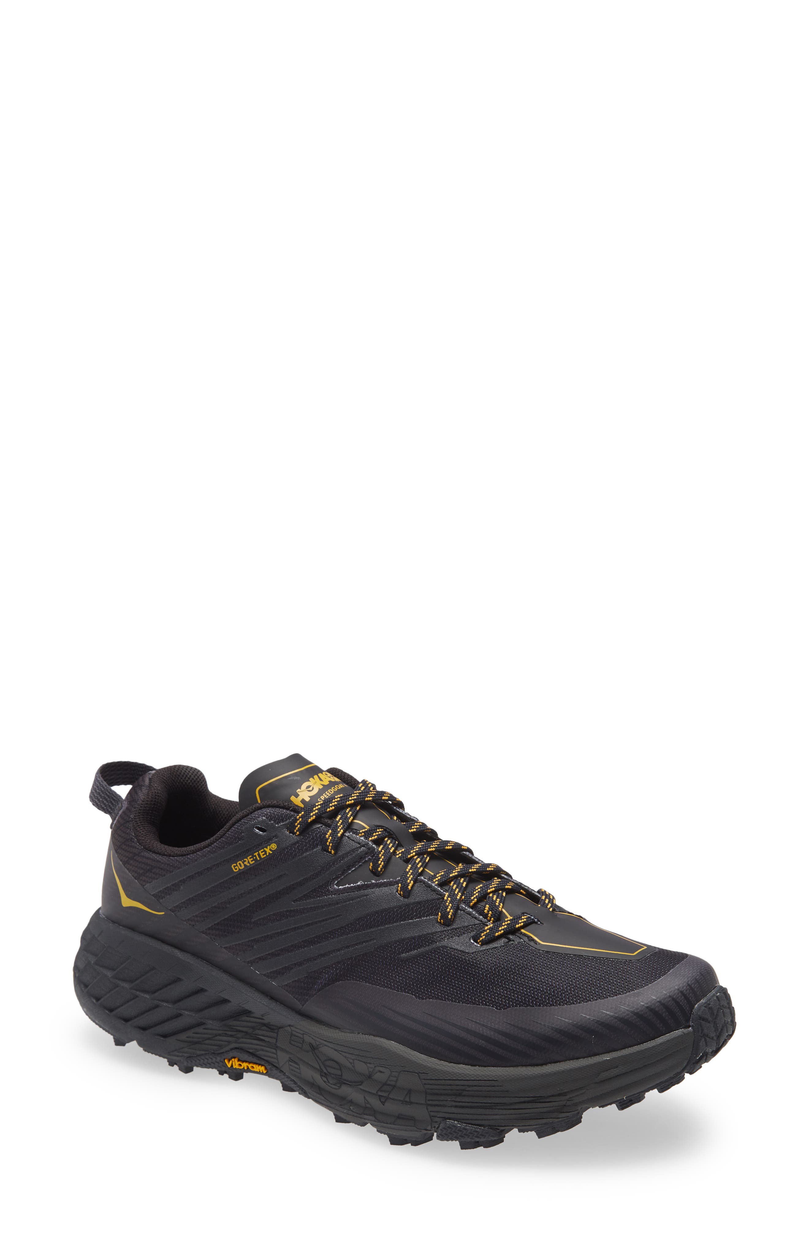HOKA Speedgoat 4 GTX Waterproof Trail Running Shoe, Main, color, 
