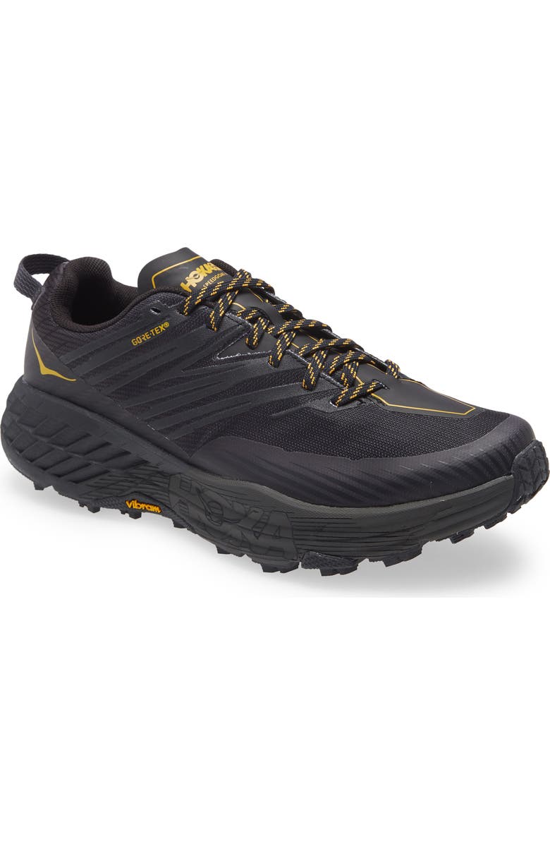 HOKA Speedgoat 4 GTX Waterproof Trail Running Shoe, Main, color,