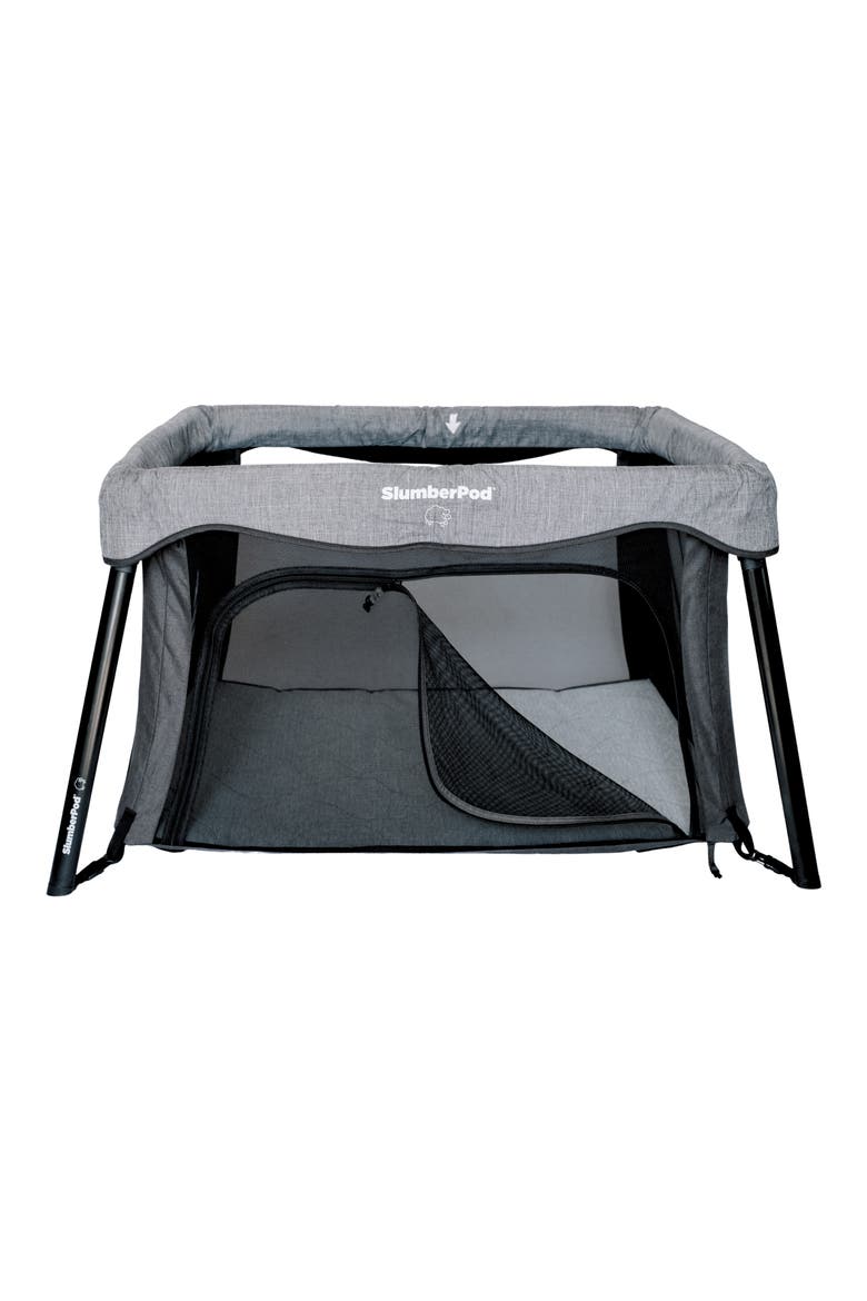 SlumberGo Travel Playard, Alternate, color, GRAY