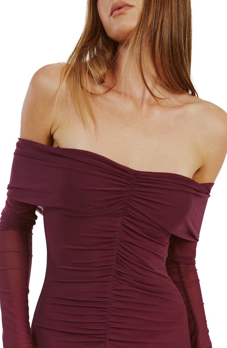 Bardot Artura Off the Shoulder Mesh Maxi Dress, Alternate, color, 