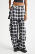 Collina Strada Lawn Plaid Skirt Overlay Cargo Pants
