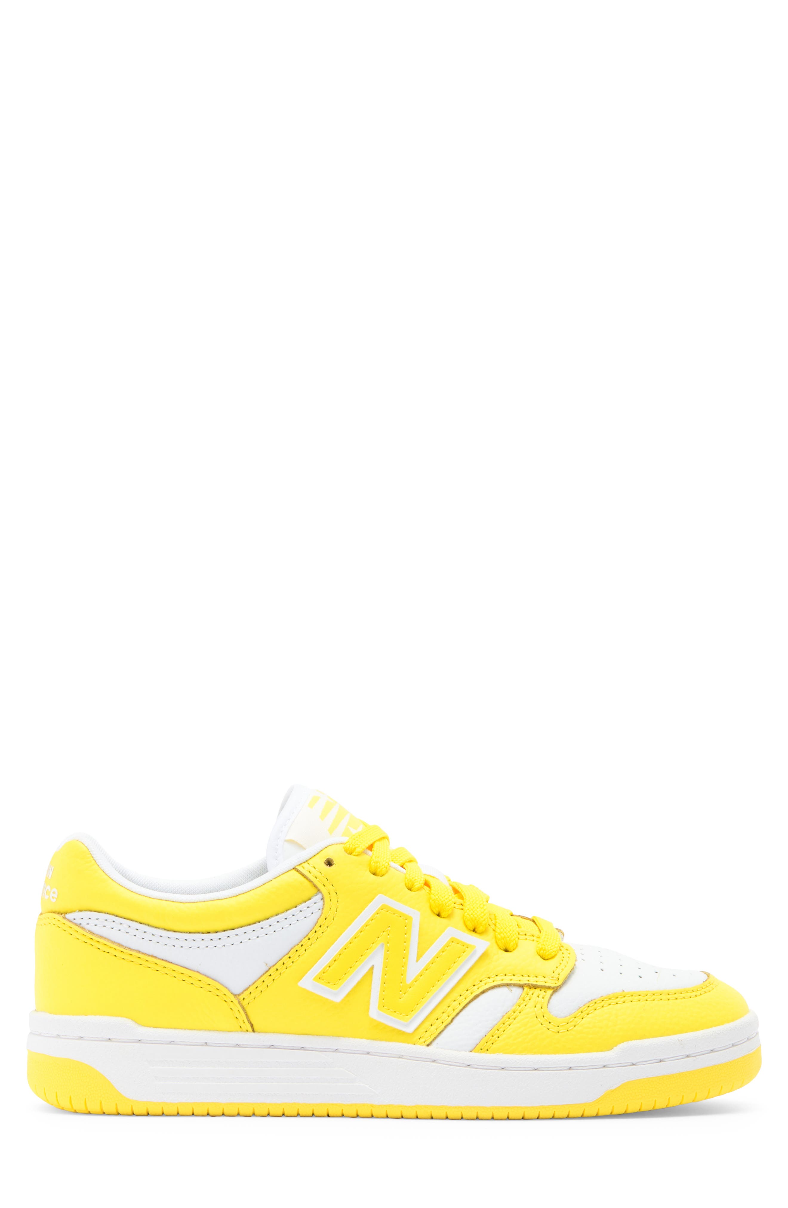New Balance 480 Basketball Sneaker, Alternate, color, Lemon Zest/ White