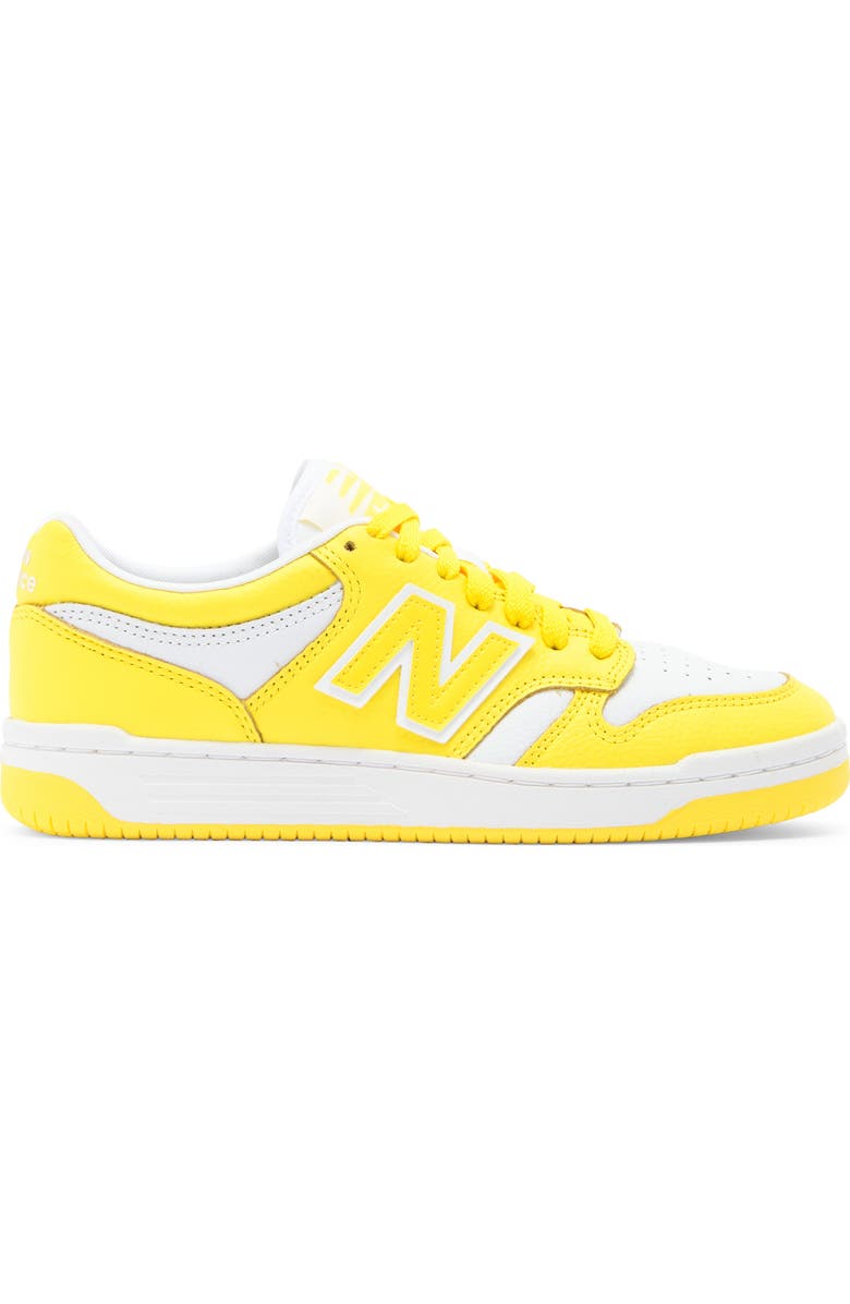 New Balance 480 Basketball Sneaker, Alternate, color, Lemon Zest/ White